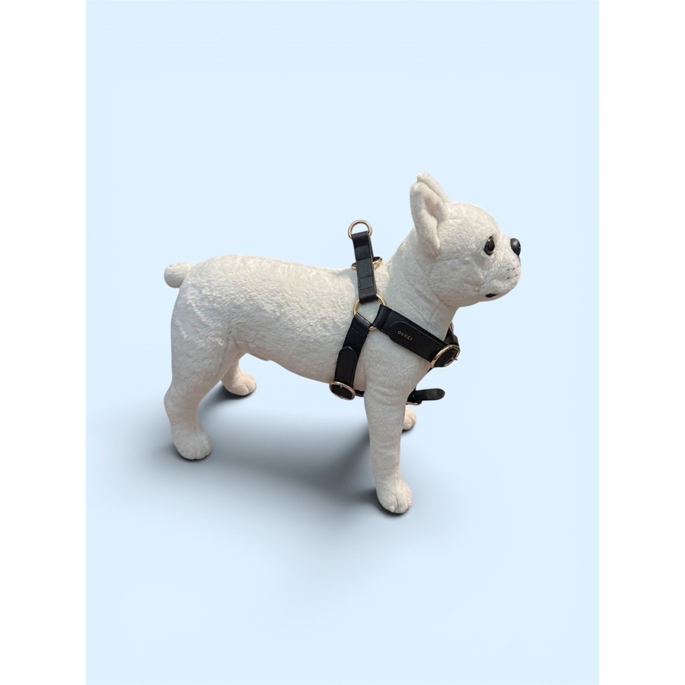 Gucci Black Demetra Dog Harness Gold Hardware‎ Large 695253 NEW - Picture 14 of 15